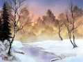 winter stillness Style of Bob Ross